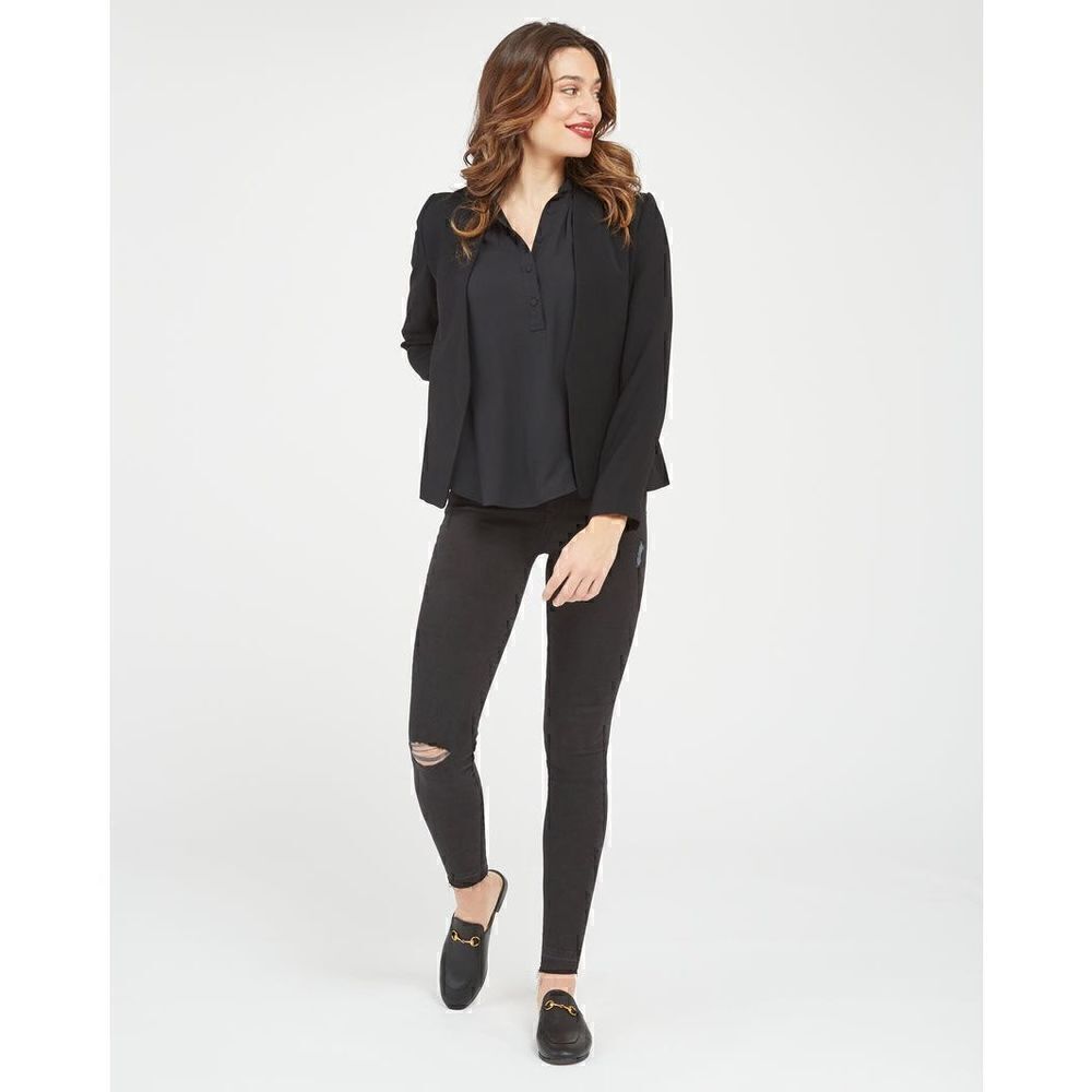 Spanx Vintage Distressed Ankle Skinny Jeans vintage black XS new